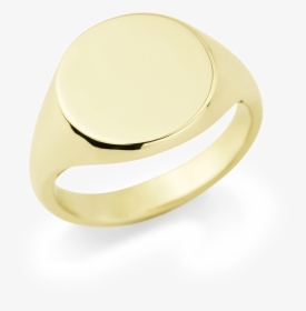 9ct Yellow Gold Signet Ring , Round - Still Life Photography, HD Png Download, Transparent PNG