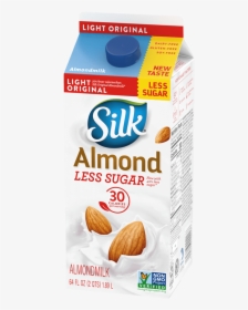 Silk® Less Sugar Original Almondmilk - Low Sugar Almond Milk, HD Png Download, Transparent PNG