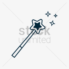 Download Wand Clipart Wand Clip Art Magic Line Technology - Walking Cane Black And White Clipart, HD Png Download, Transparent PNG