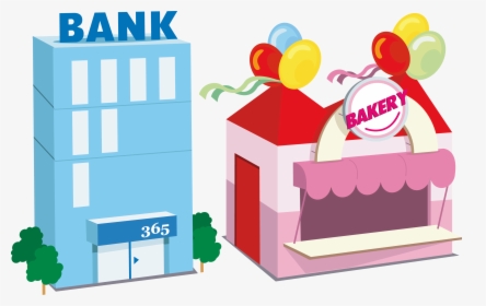 Clip Art Bank Cartoon - Bank Office Png, Transparent Png, Transparent PNG