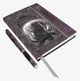 Black Cat Embossed Spell Book With Pen - Incantation, HD Png Download, Transparent PNG