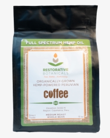 12 Ounce Bag Of Coffee Whole Bean Hemp Infused Peruvian - Fruit, HD Png Download, Transparent PNG