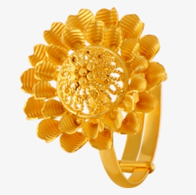 22kt Yellow Gold Ring For Women - Pc Chandra Ring Collection, HD Png Download, Transparent PNG