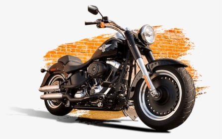 Picture Black And White Library Harley Drawing Motorbike - Motorcycle Harley Davidson Png, Transparent Png, Transparent PNG