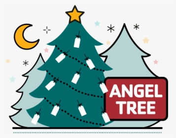 Angel Tree Website Graphic - Christmas Tree Angel Clip Art, HD Png Download, Transparent PNG