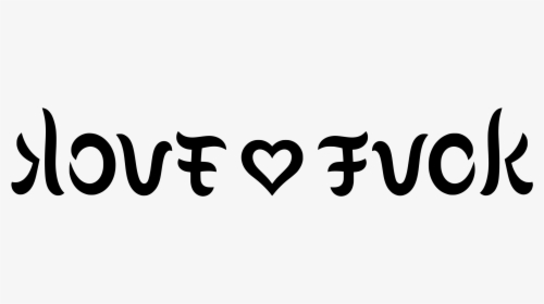 Ambigram Love Fuck Clip Arts - Heart, HD Png Download, Transparent PNG