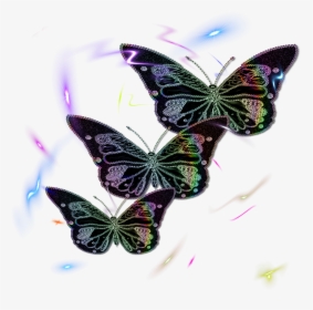 Png Neon Butterfly Clip Art With Fantasy Glow By Jssanda - Clip Art, Transparent Png, Transparent PNG