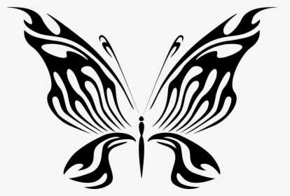 Butterfly Line Art 13 Clip Arts - White Silhouette Butterflies Png, Transparent Png, Transparent PNG