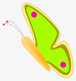 Butterfly Side View - Butterfly Clipart Side View, HD Png Download, Transparent PNG