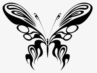 Butterfly Line Art 17 Clip Arts - Black White Butterfly Drawings, HD Png Download, Transparent PNG