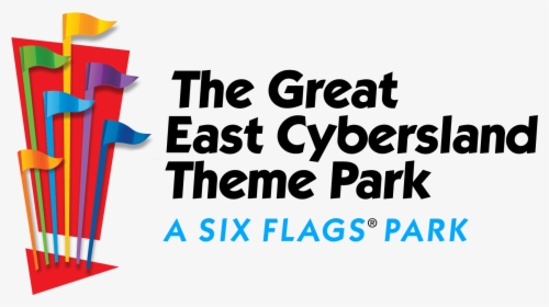 The Great East Cybersland Theme Park A Six Flags Park - Six Flags, HD Png Download, Transparent PNG