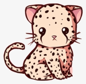 Cute Leopardo Cheetah Kawaii Animal Wild Fast Freetoedi - Kawaii Cute Cheetah, HD Png Download, Transparent PNG