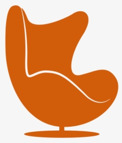 Egg Chair Icon Orange - Modern Chair Icon Png, Transparent Png, Transparent PNG
