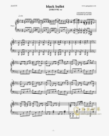Transparent Addams Family Clipart - Black Bullet Fripside Piano Sheet Music, HD Png Download, Transparent PNG
