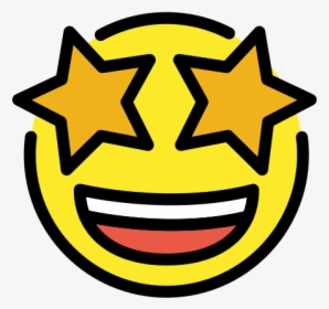Star Eyes Emoji Black And White, HD Png Download, Transparent PNG