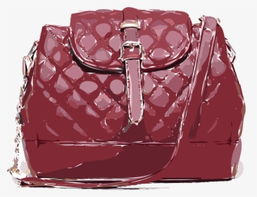 Red Patterned Leather Bag Clip Arts - Handbag, HD Png Download, Transparent PNG