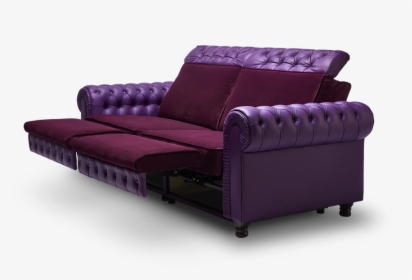 Product Chesterfield Sofa Halfopen Purple Media Room - Chaise Longue, HD Png Download, Transparent PNG