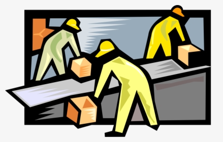 Vector Illustration Of Assembly Line Factory Workers - Selling Cost And Production Cost, HD Png Download, Transparent PNG