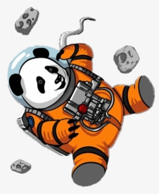 #panda #cute #funny #galaxy #astroneer #astronaut - Oso Astronauta, HD Png Download, Transparent PNG
