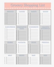 Grocery Shopping Template Free, HD Png Download, Transparent PNG