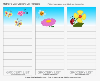 Grocery List Template, HD Png Download, Transparent PNG