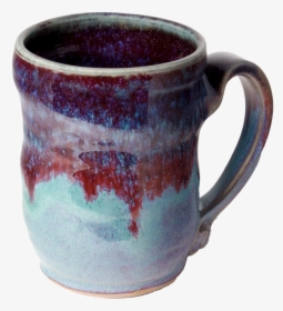 Handmade Turquoise And Purple Pottery Mug - Pottery Mug Png, Transparent Png, Transparent PNG
