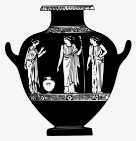 Ancient Greek Pottery Black And White, HD Png Download, Transparent PNG