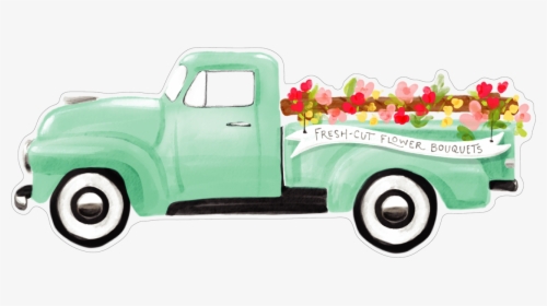 Flower Truck Print & Cut File - Pickup Truck, HD Png Download, Transparent PNG