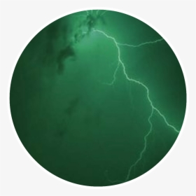 Green Lightning Greenlightning Aesthetic - Circle, HD Png Download, Transparent PNG