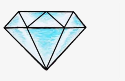 #diamond #tumblr - Diamond Drawing With Color, HD Png Download, Transparent PNG