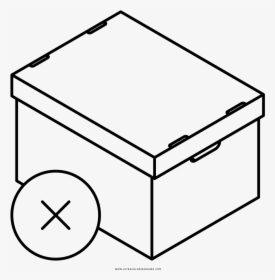 Cardboard Box Coloring Page Ultra Coloring Pages Png - Box Coloring, Transparent Png, Transparent PNG