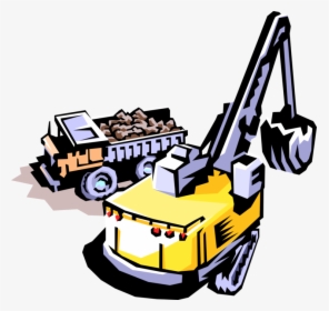 Vector Illustration Of Construction Industry Heavy - Mining Engineering Cartoon, HD Png Download, Transparent PNG