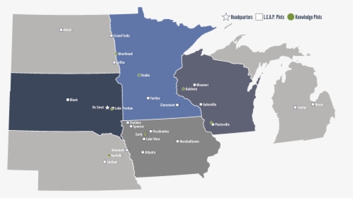 Midwest States And Capitals Map, HD Png Download, Transparent PNG