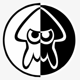 Splatoon Squid Logo - Splatoon Black And White, HD Png Download, Transparent PNG