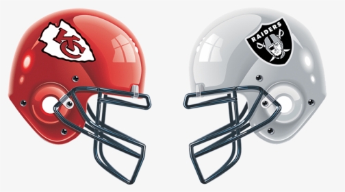 Chiefs Vs Raiders - Chiefs Vs Raiders Helmets, HD Png Download, Transparent PNG
