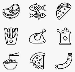 Food Packs Vector - Hand Drawn Social Media Icons Png, Transparent Png, Transparent PNG