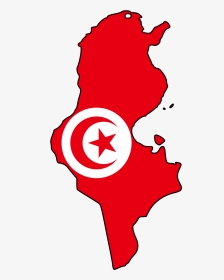 Tunisia Flag Map, HD Png Download, Transparent PNG