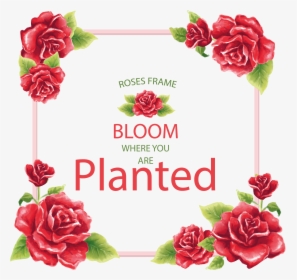 Com / Floral Frame Vintage Flowers, Red Roses, Unicorns, - Love You With My Soul And My, HD Png Download, Transparent PNG