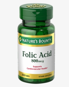 Folic Acid - Nature's Bounty Folic Acid 800 Mcg, HD Png Download, Transparent PNG