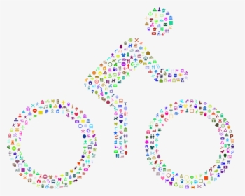 Public Domain Cyclist Icons Prismatic - Circle, HD Png Download, Transparent PNG