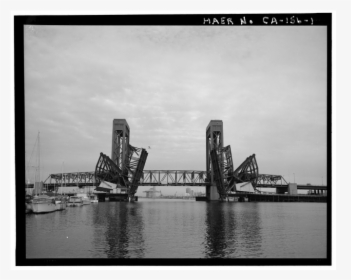 View Of Open Bridge From Cerritos Channel Facing Northeast - Moveable Bridge, HD Png Download, Transparent PNG