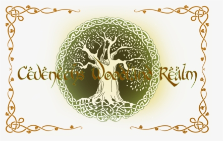 Ceveneth S Realm - Celtic Oak Tree Black And White, HD Png Download, Transparent PNG