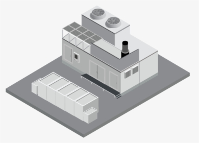 Congen Power Plant Illustraion Isometric Illustration - Architecture, HD Png Download, Transparent PNG