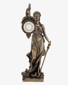 La Justicia Clock - Saatli Adalet Tanrıçası Themis Heykeli, HD Png Download, Transparent PNG