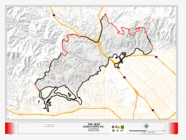 Public Information Map 10/17/2019 - Map Of Saddle Ridge Fire, HD Png Download, Transparent PNG
