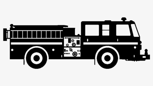 Fire Truck Silhouette Clip Art, HD Png Download, Transparent PNG