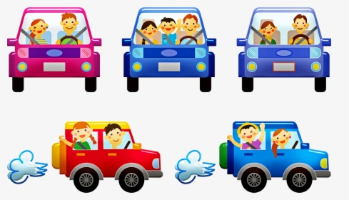 La Gente En Los Coches, Familia, Coche, Del Automóvil - Cartoon Cars With People In Them, HD Png Download, Transparent PNG