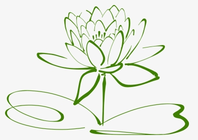 Flor De Loto, Lotus, Flor, Nenúfar, Nenúfar Blanco - Lotus Flower Clipart Black And White, HD Png Download, Transparent PNG