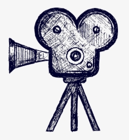 Graphic Free Library Collection Of Free Camera Video - Movie Theater Sketch, HD Png Download, Transparent PNG