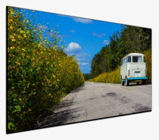 Hippie Van Flower Power Canvas Print - Street, HD Png Download, Transparent PNG